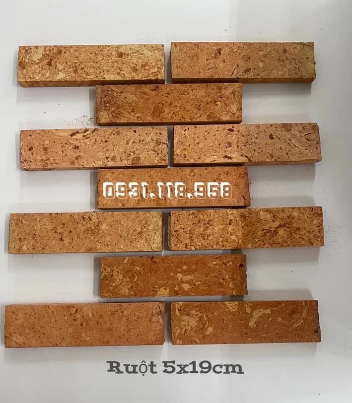 Gạch cổ ruột ốp tường 5x19-20 cm ốp trang trí
