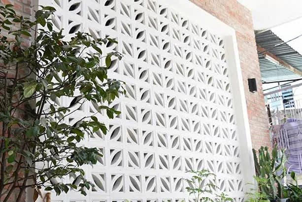 Gạch bông gió xi măng BG01 trắng