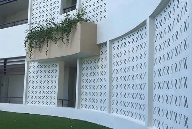 Gạch bông gió xi măng BG01 trắng