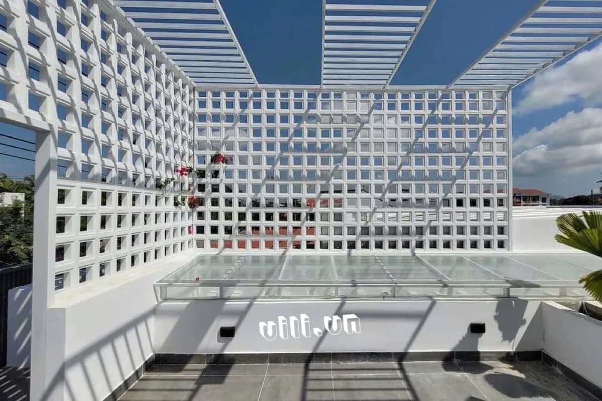 Gạch bông gió xi măng BG06 trắng