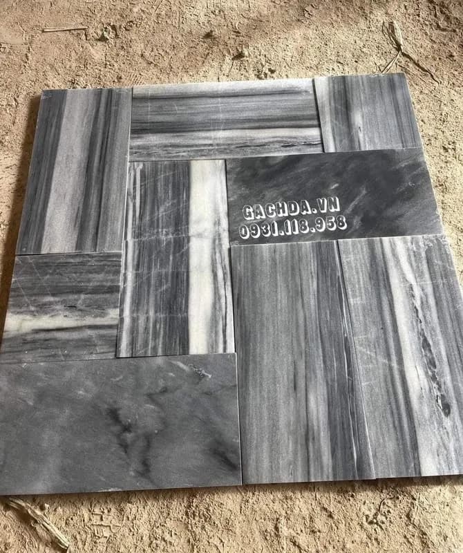 Đá sọc dưa mài hone 30x60x2cm xám đen ốp lát hồ bơi