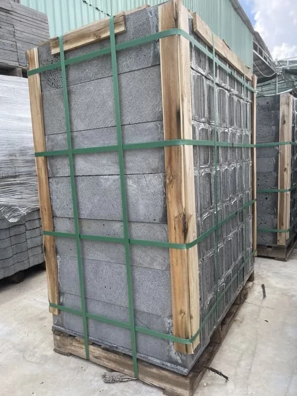 Đá tổ ong xám 20x60x1.2 cm ốp trang trí