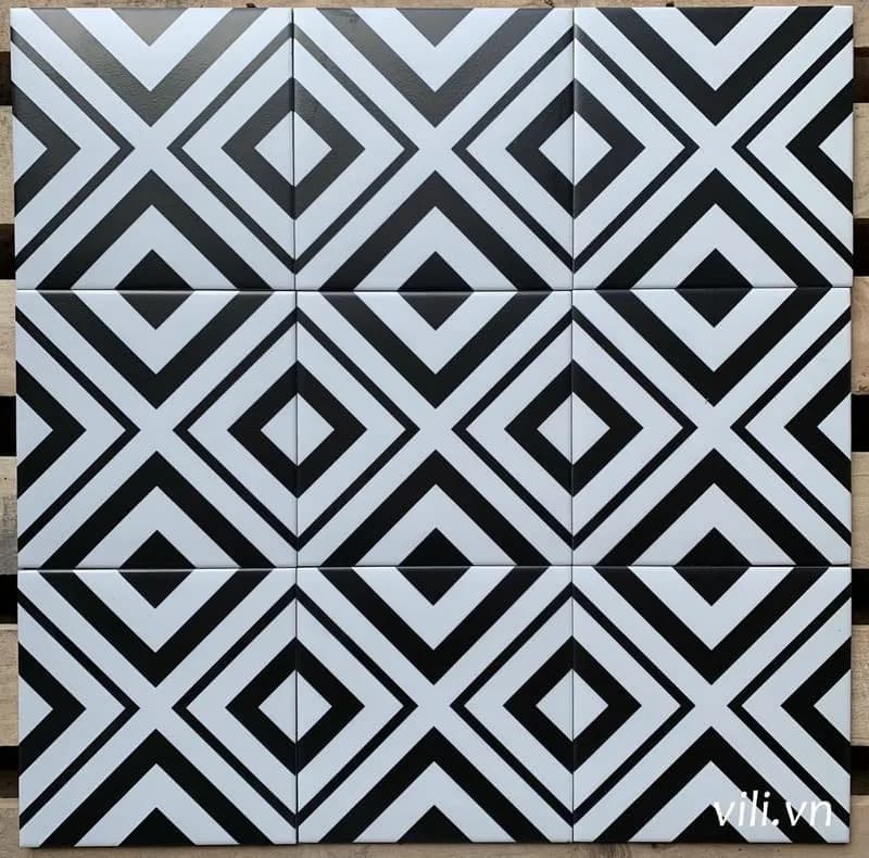 Gạch bông lát nền 20x20 VL201 cổ điển