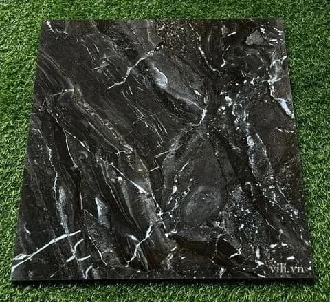 Gạch lát nền 60x60 CMC PTK68004 đá bóng đen vân