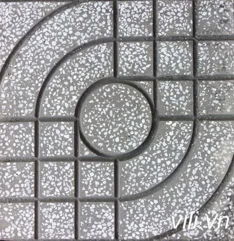 Gạch Lát Vỉa Hè 40x40 Terrazzo Mắt Nai Xám