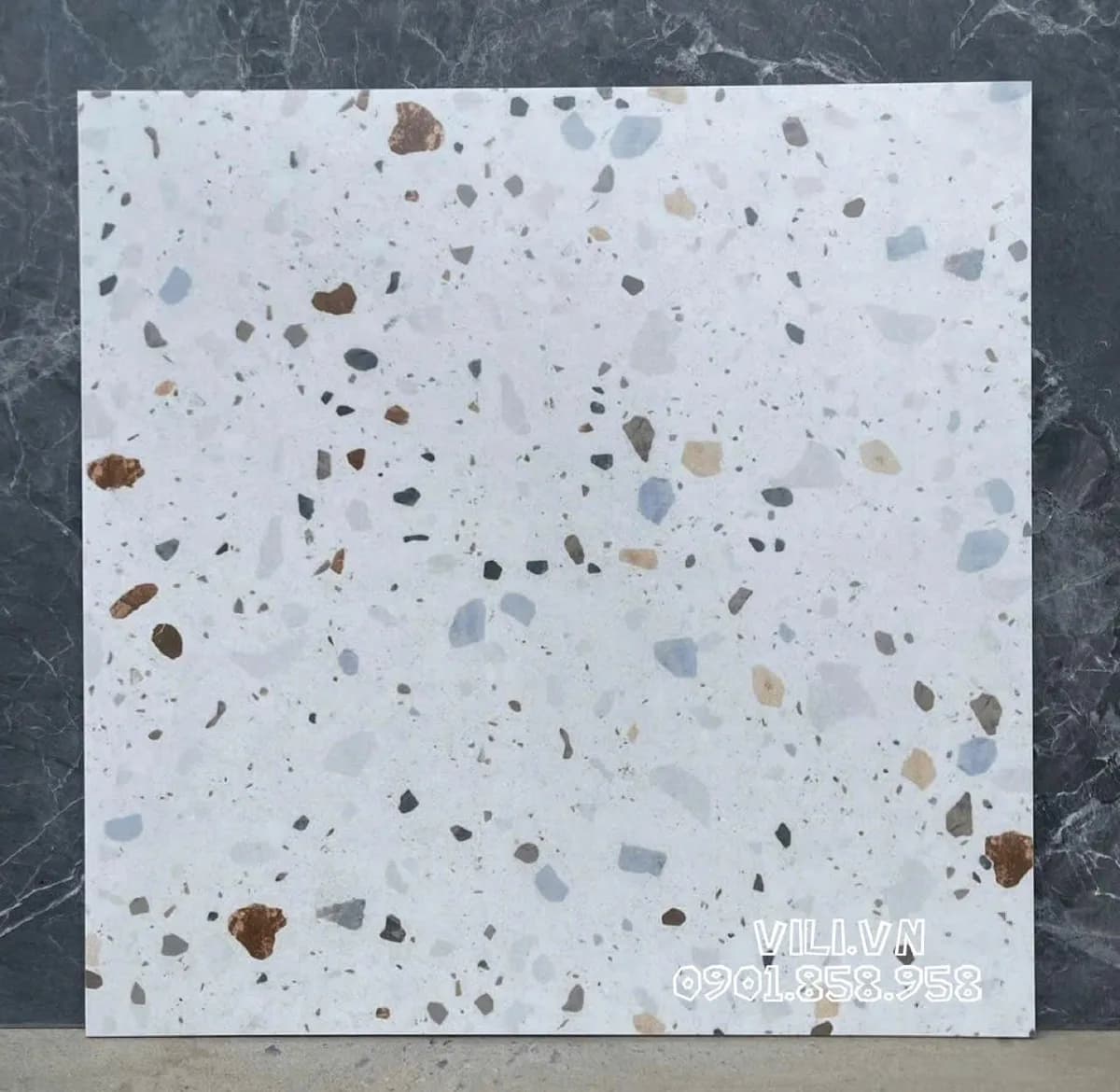 Gạch lát nền terrazzo 60X60 S6038 đá mờ nhám