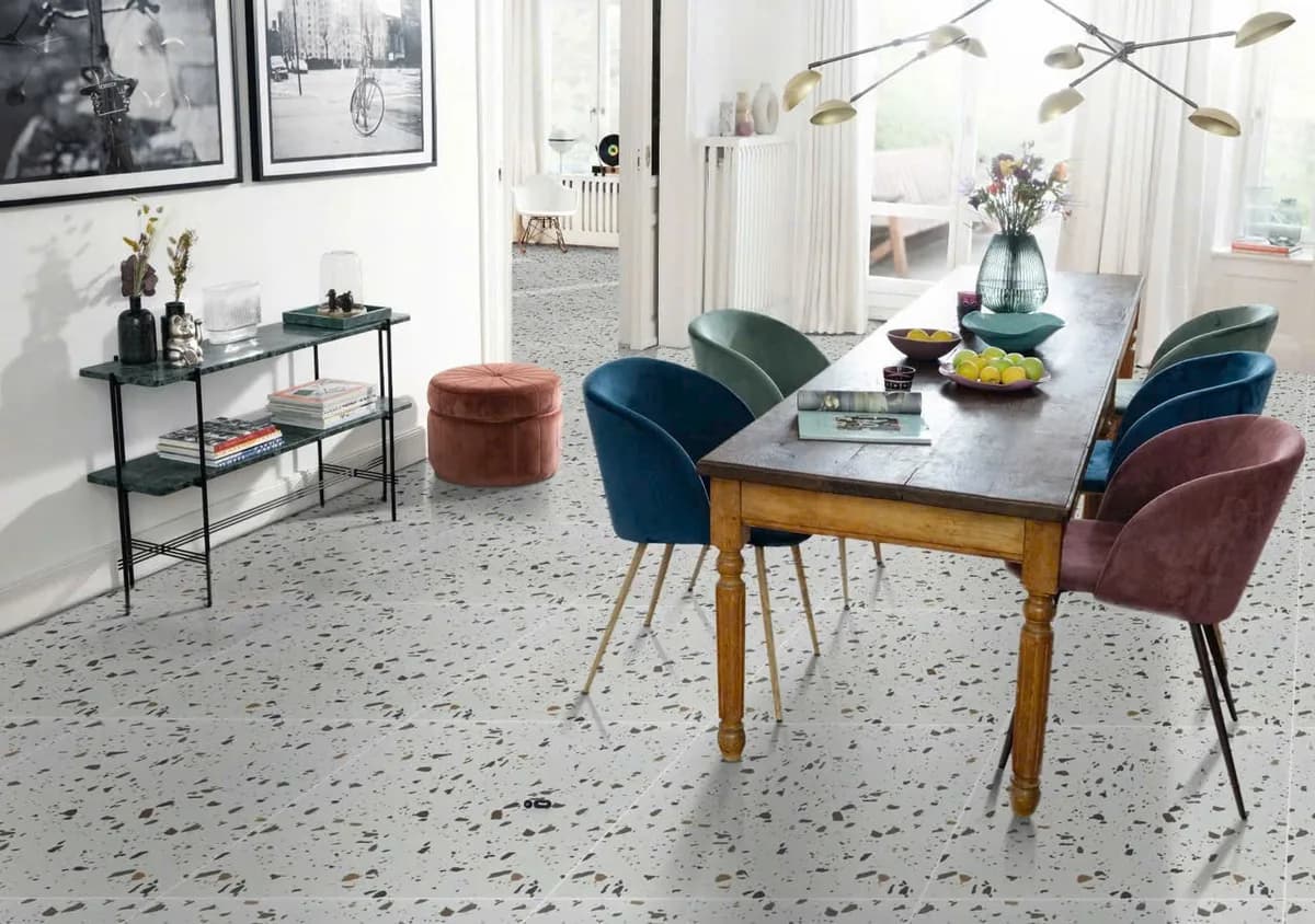 Gạch lát nền terrazzo 60X60 S6062 đá mờ nhám