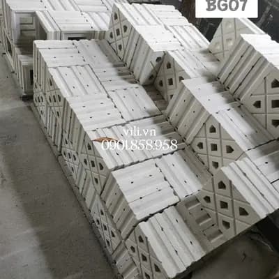 Gạch bông gió xi măng BG07 trắng