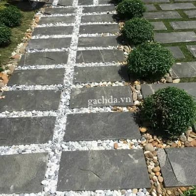 Đá chẻ lát sân vườn 30x60x1.8 cm nhám