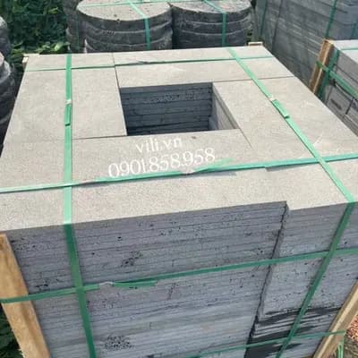 Đá tổ ong xám 30x60x2cm lát sân