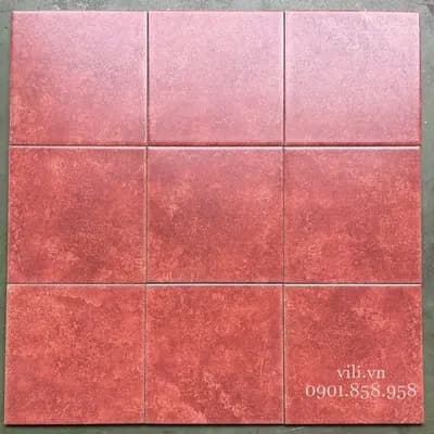 Gạch bông lát nền 20x20 VL258 cổ điển đỏ trơn