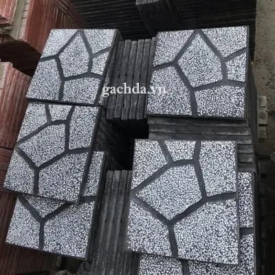 Gạch Lát Vỉa Hè 40x40 Terrazzo Giả Đá Xám