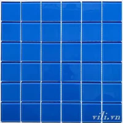 Gạch trang trí mosaic thủy tinh MH 4802 xanh dương