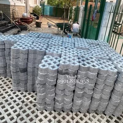 Gạch trồng cỏ 8 lỗ nhám