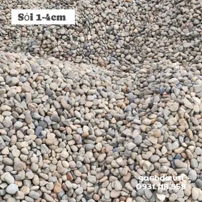 Sỏi tự nhiên 1-4cm trang trí sân vườn