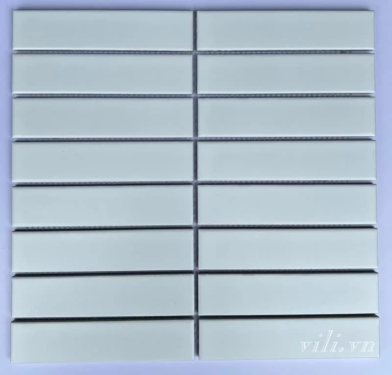 Gạch mosaic que đũa 3201M màu trắng