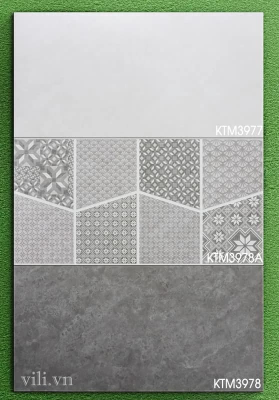 Gạch ốp tường 30X60 Viglacera KTM3977 - KTM3978A - KTM3978 men mờ
