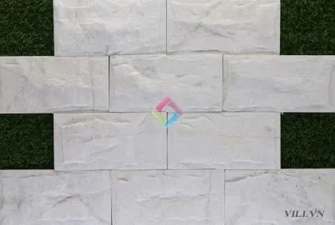 Đá bóc trắng sữa 10x20 ốp trang trí