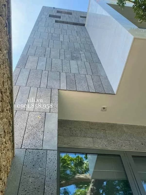 Đá tổ ong xám 15x60x1.2 cm ốp trang trí