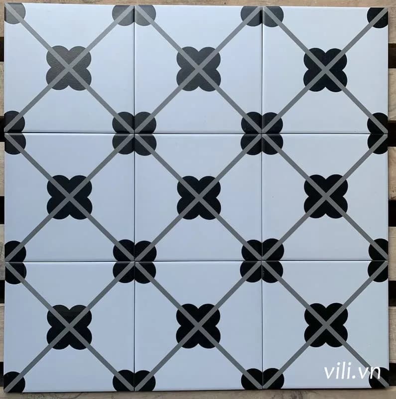 Gạch bông lát nền 20x20 VL203 cổ điển