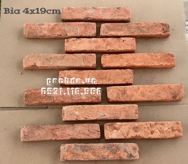 Gạch cổ bìa ốp tường 4x19-20 cm ốp trang trí