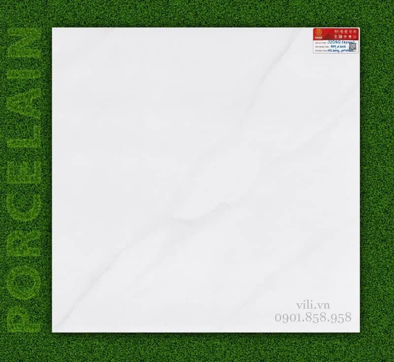 Gạch lát nền 60x60 Prime 32060 đá bóng trắng vân mây