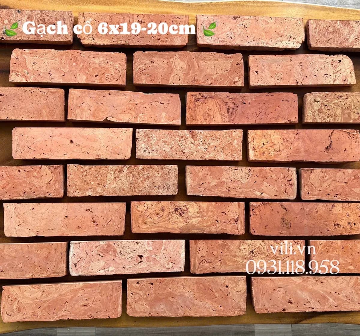 Gạch cổ bìa ốp tường 6x19-20 cm ốp trang trí