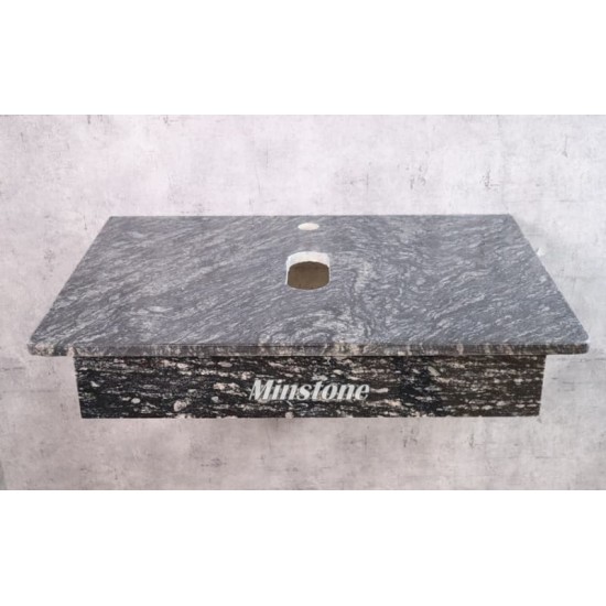 Bàn đá lavabo Minstone MG101 50x70 Granite đen vân