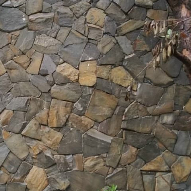 Đá rối vàng ốp tường trang trí (Bao)