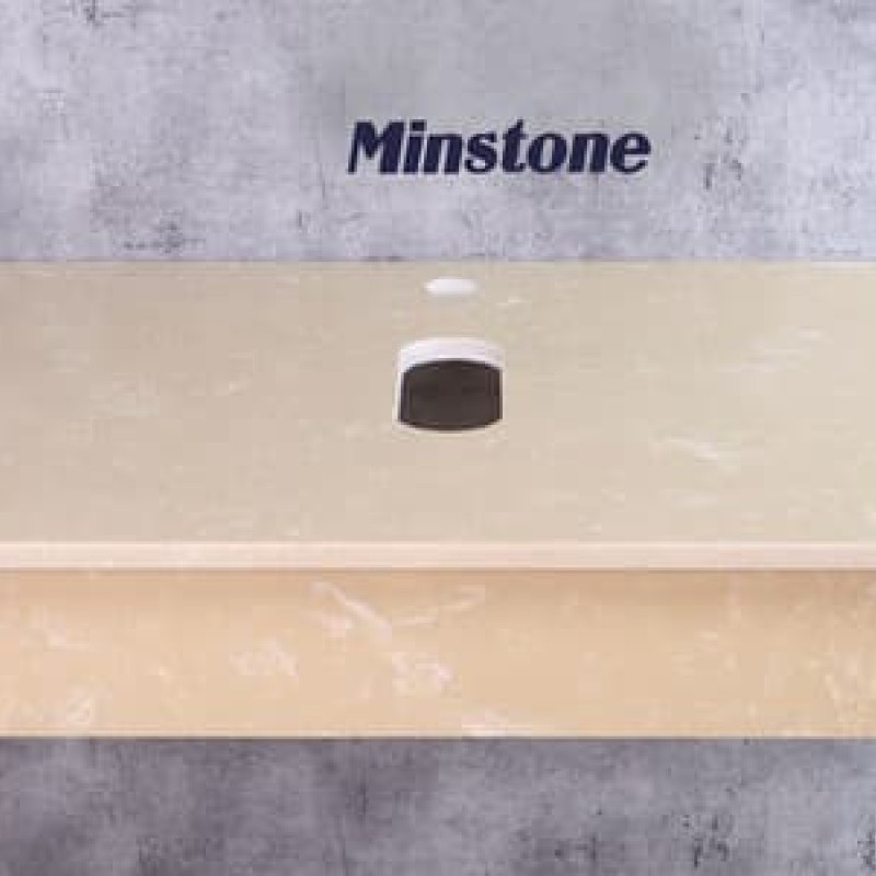 Bàn đá lavabo Minstone M103 50x70 Vàng đậm