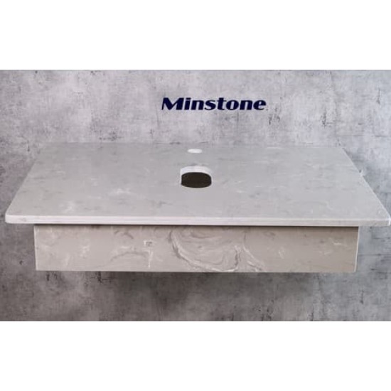 Bàn đá lavabo Minstone M106 50x70 vân xám