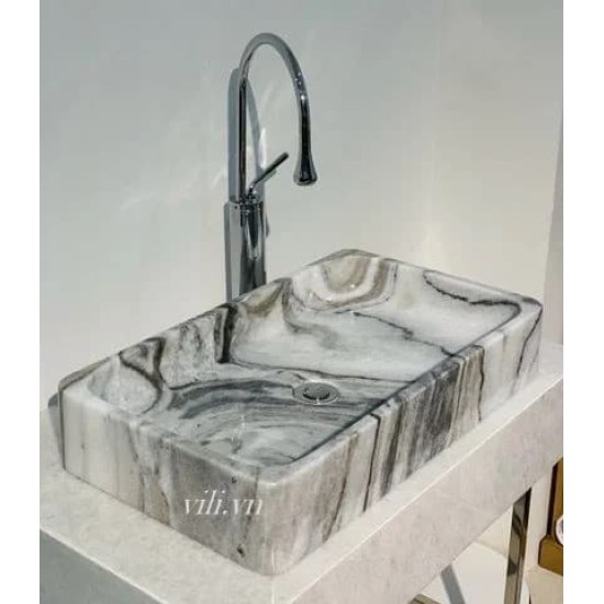 Chậu rửa lavabo đá tự nhiên LD12 đặt bàn