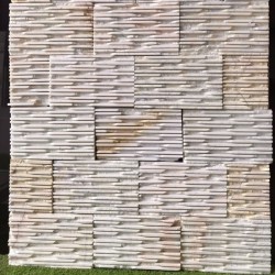 Đá răng lược vàng10x20 ốp tường trang trí