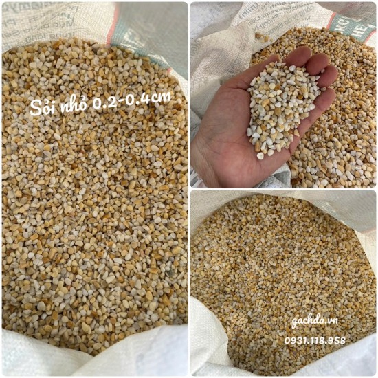 Sỏi nhỏ tự nhiên 0.2-0.4cm trang trí sân vườn