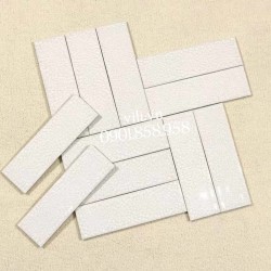 Gạch thẻ men rạn 6X20 cm VL60200 màu trắng