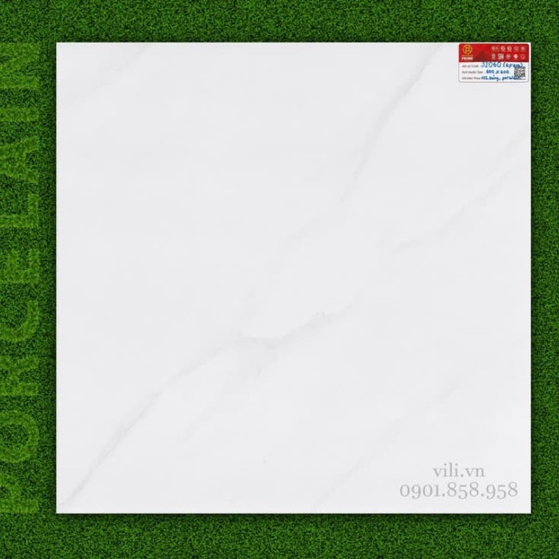 Gạch lát nền 60x60 Prime 32060 đá bóng trắng vân mây