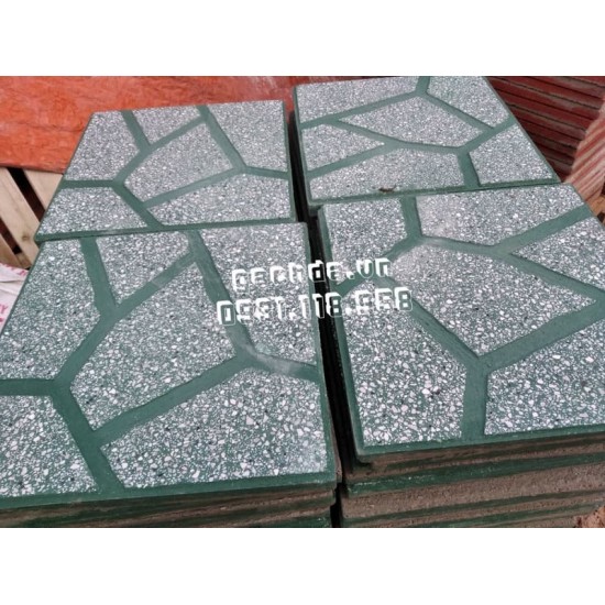 Gạch Lát Vỉa Hè 40x40 Terrazzo Giả Đá Xanh