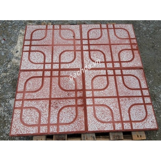 Gạch Lát Vỉa Hè 40x40 Terrazzo Mắt Phụng Đỏ