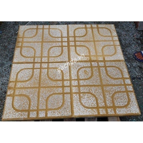 Gạch Lát Vỉa Hè 40x40 Terrazzo Mắt Phụng Vàng