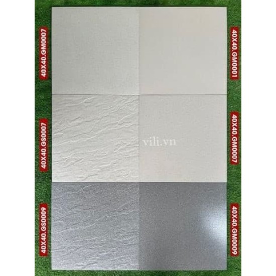 Gạch Lát Nền 40X40 GS0009 - GS007 - GM0007 - GM0001 - GM0007 - GM0009 đá đồng chất