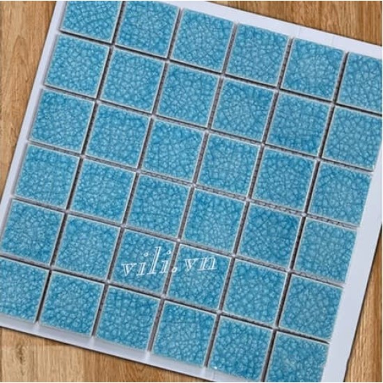 Gạch trang trí mosaic men rạn đơn sắc MHG 915