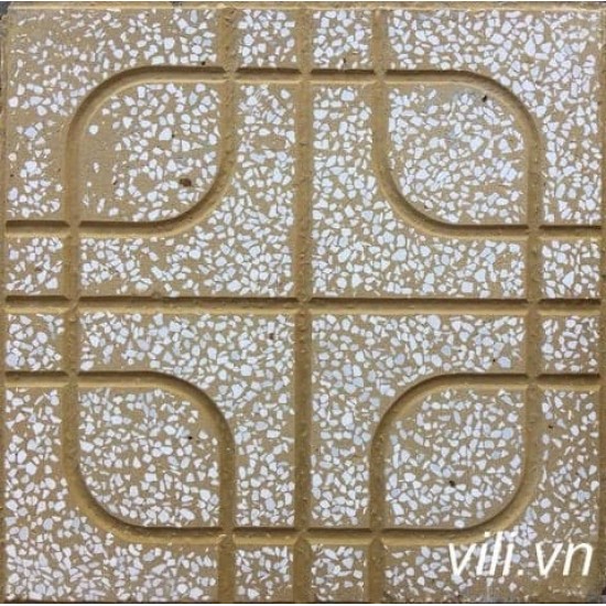 Gạch Lát Vỉa Hè 40x40 Terrazzo Mắt Phụng Vàng