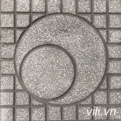 Gạch Vỉa Hè 40x40 Terrazzo Mặt Trăng Xám