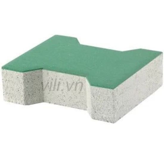 Gạch Vỉa Hè Terrazzo Chữ I Xanh