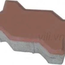 Gạch Vỉa Hè Terrazzo Con Sâu Đỏ