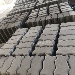 Gạch Vỉa Hè Terrazzo Con Sâu Xám Nhám