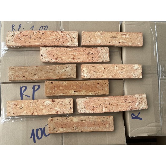 Gạch cổ ruột ốp tường 5x20-21 cm ốp trang trí - 2 mặt ruột