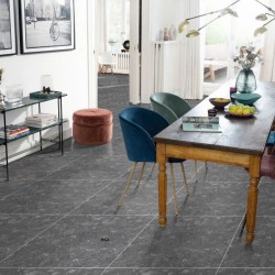 Gạch lát nền terrazzo Ấn Độ 60X60 Nero đá mờ nhám