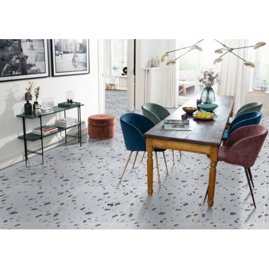 Gạch lát nền terrazzo Ấn Độ 60X60 Dove đá mờ nhám