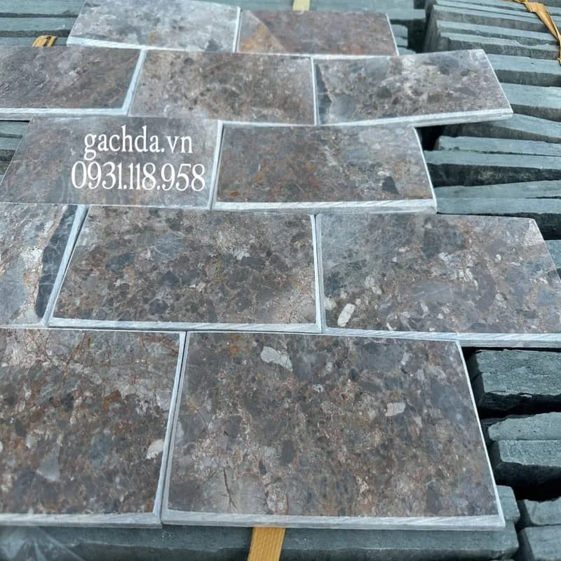 Đá mài bóng vàng 10x20cm ốp tường — vẻ sang trọng tự nhiên